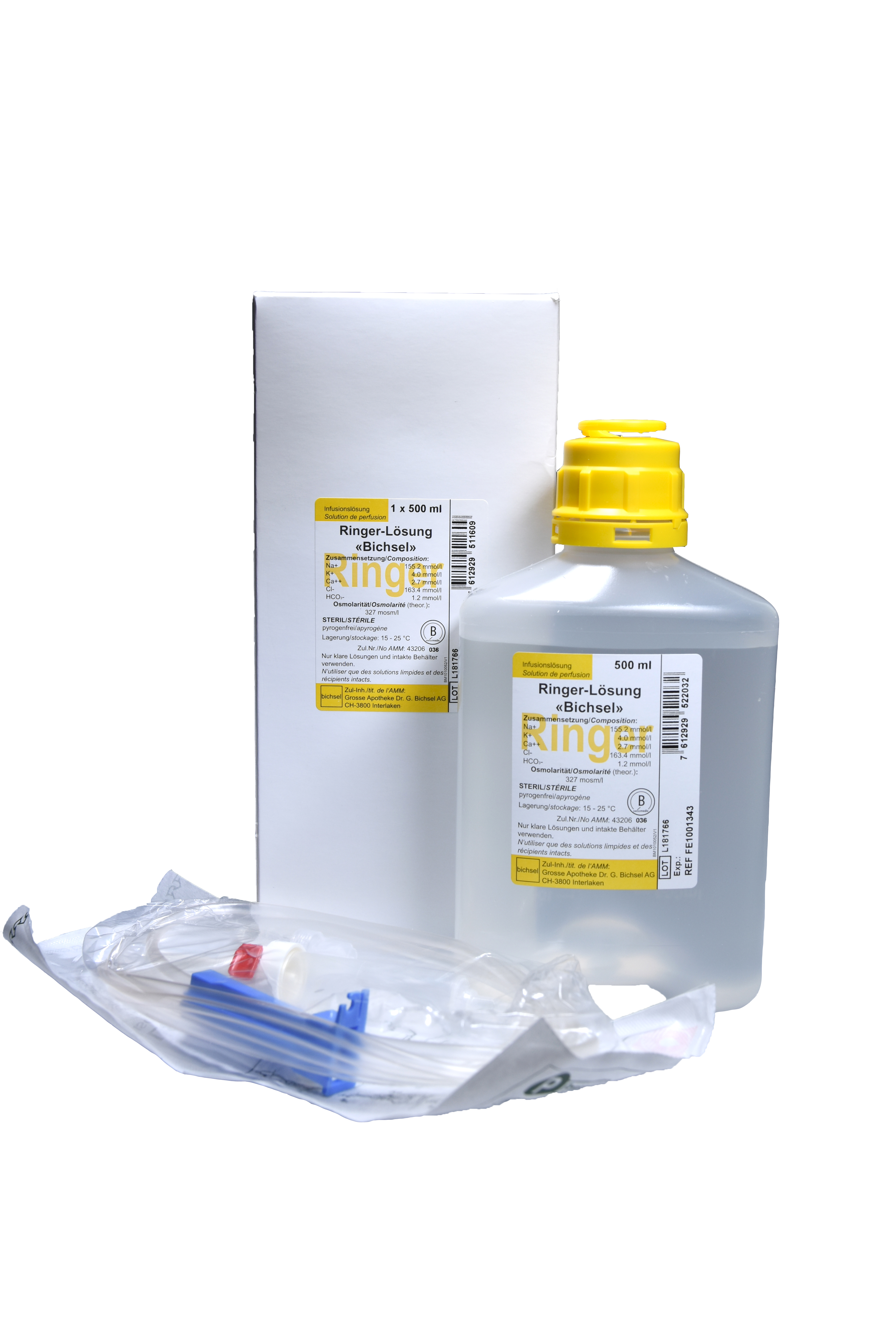 Ringer-Lösung Bichsel Inf Lös 500ml Plastikflasche mit Besteck