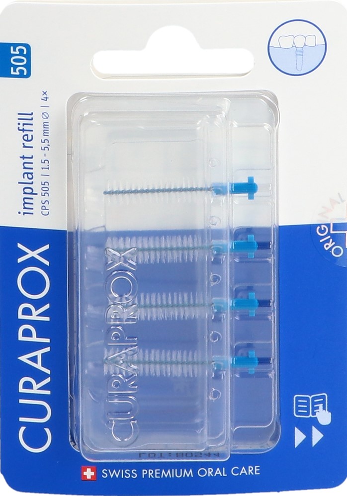 Curaprox CPS 505 Implant refill 4x blau