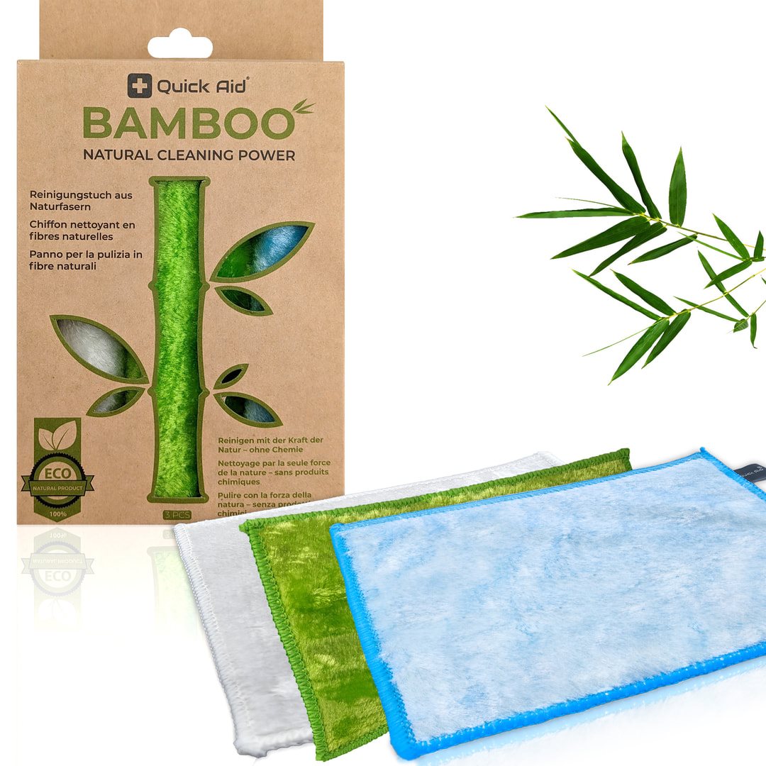 Quick Aid Bambus-Reinigungstuch Set