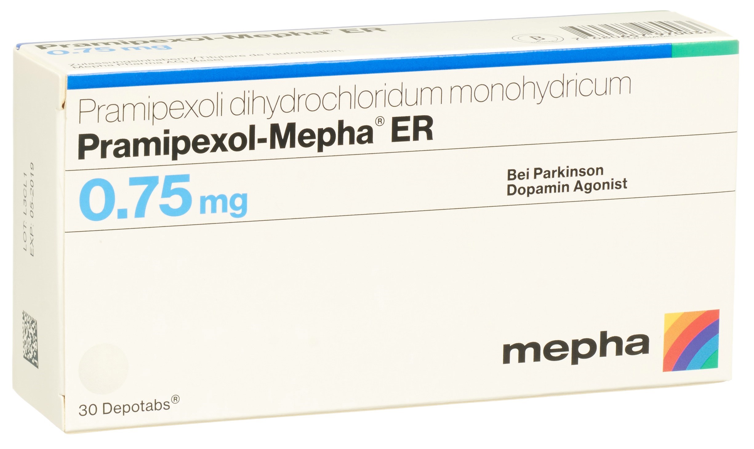 Pramipexol-Mepha ER Depotabs 0.75 mg