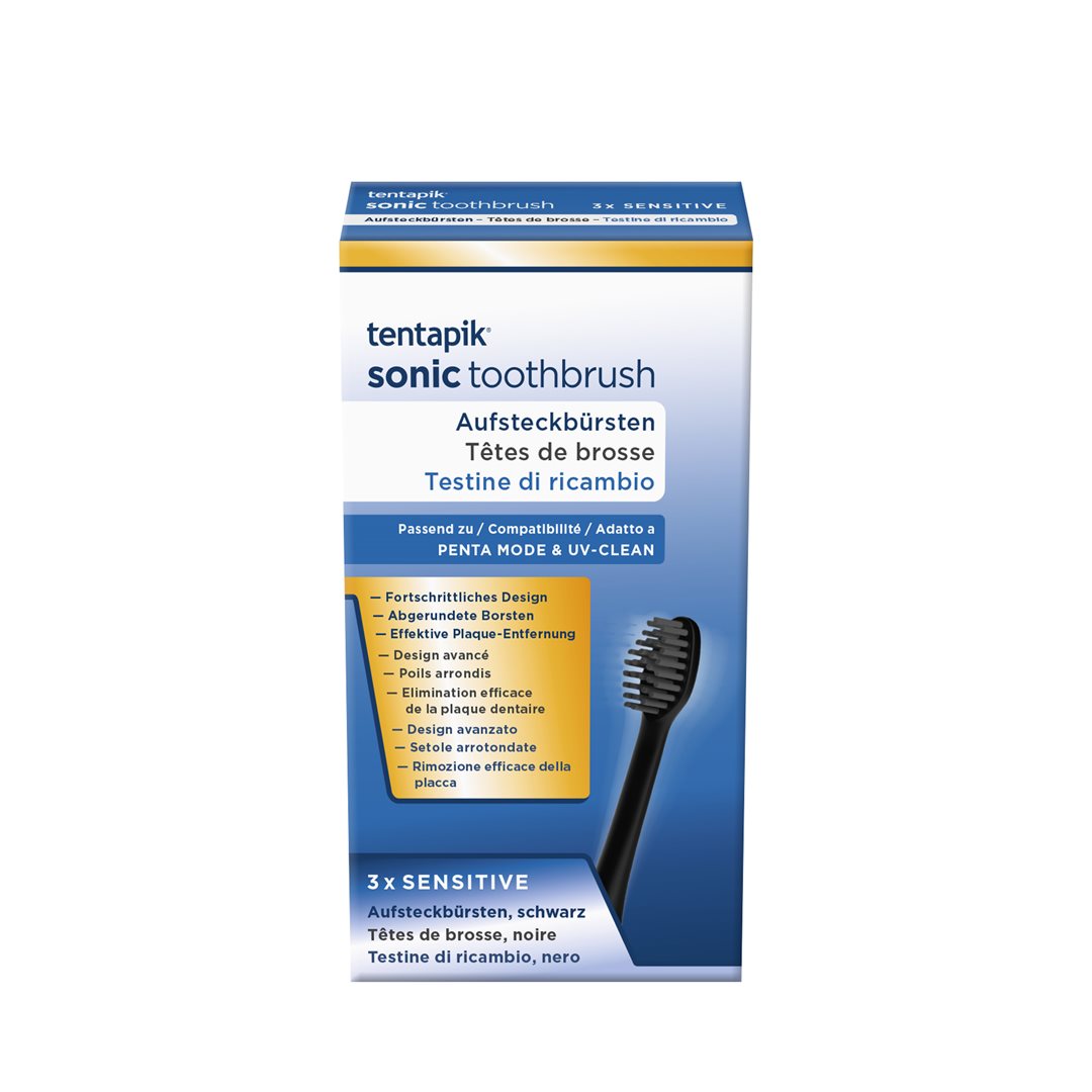 Tentapik Aufsteckbürsten sensitive black