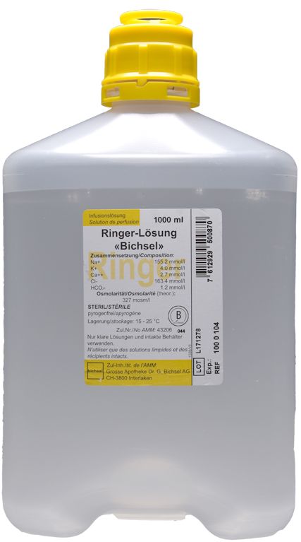 Ringer-Lösung Bichsel Inf Lös 1000ml Plastikflasche ohne Besteck