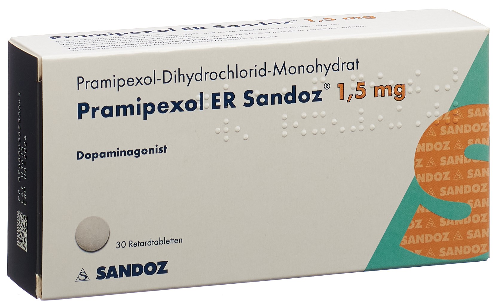 Pramipexol ER Sandoz Ret Tabl 1.5 mg