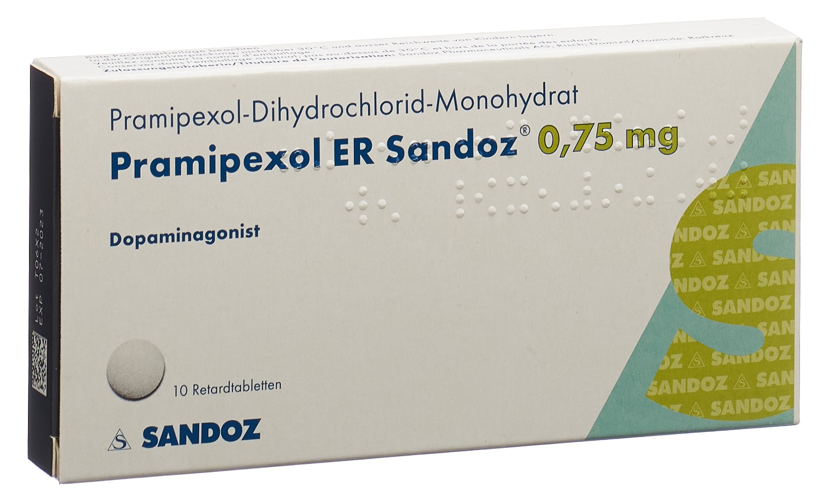 Pramipexol ER Sandoz Ret Tabl 0.75 mg