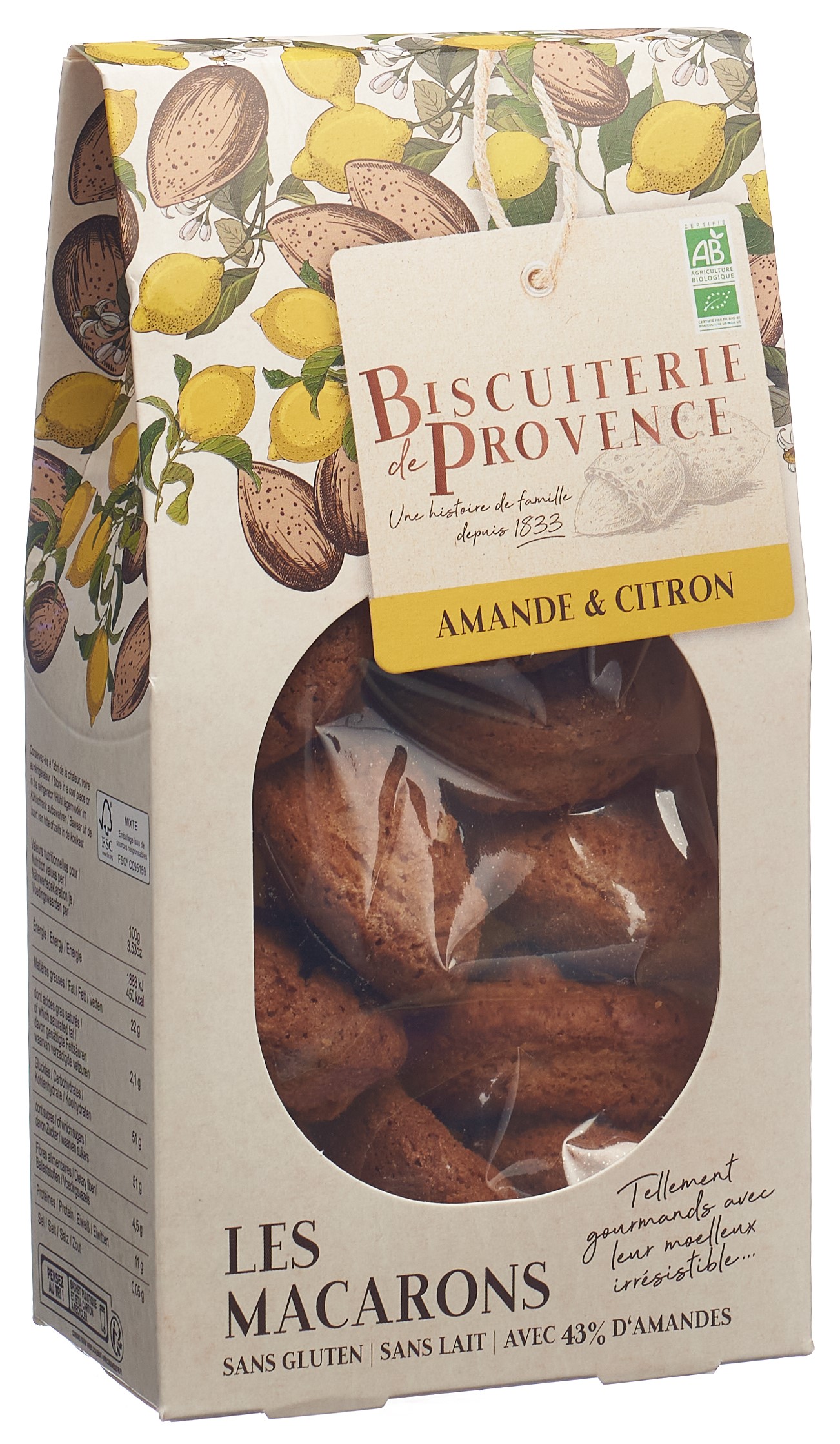 Biscuiterie de Provence Makronen Manl Zitrone glutenfrei Bio
