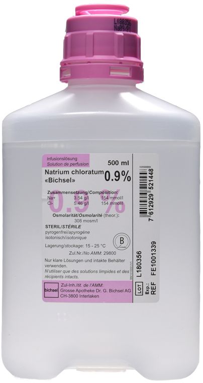 NaCl Bichsel Inf Lös 0.9 % 500ml Plastikflasche