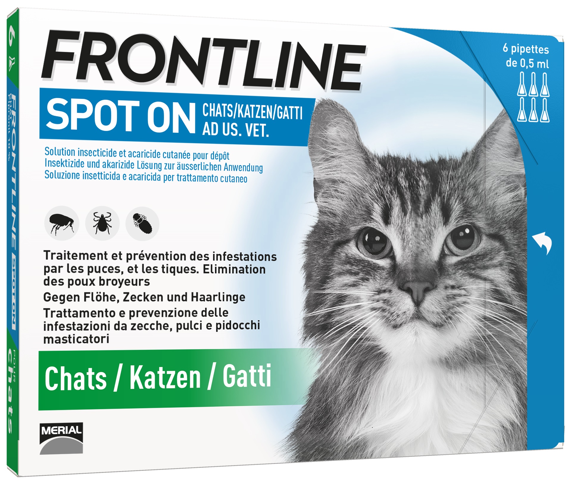 FRONTLINE Spot On Katze Liste D