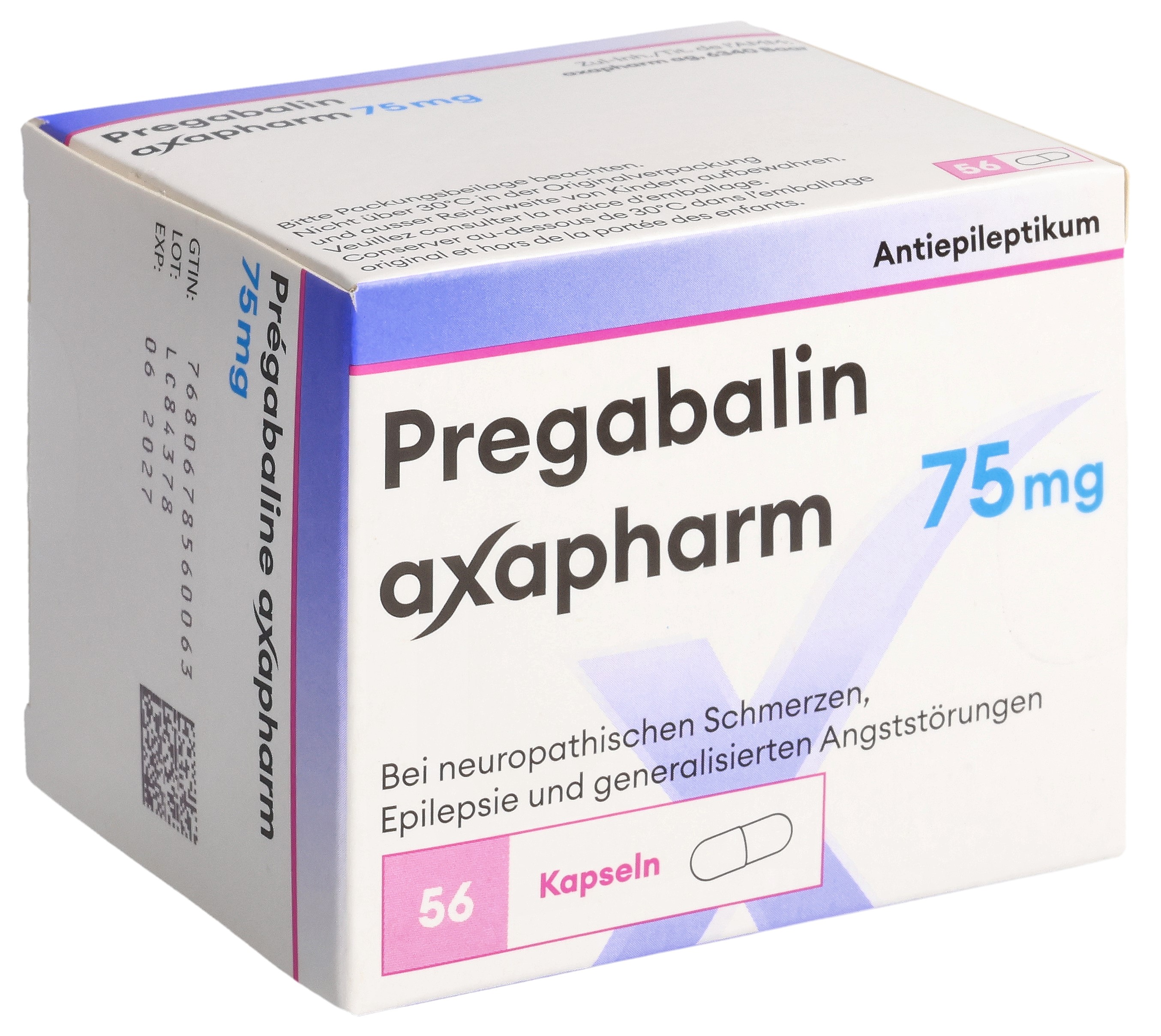 Pregabalin axapharm caps 75 mg