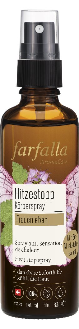 farfalla Hitzestopp Spray Frauenleben Muskatellersalbei