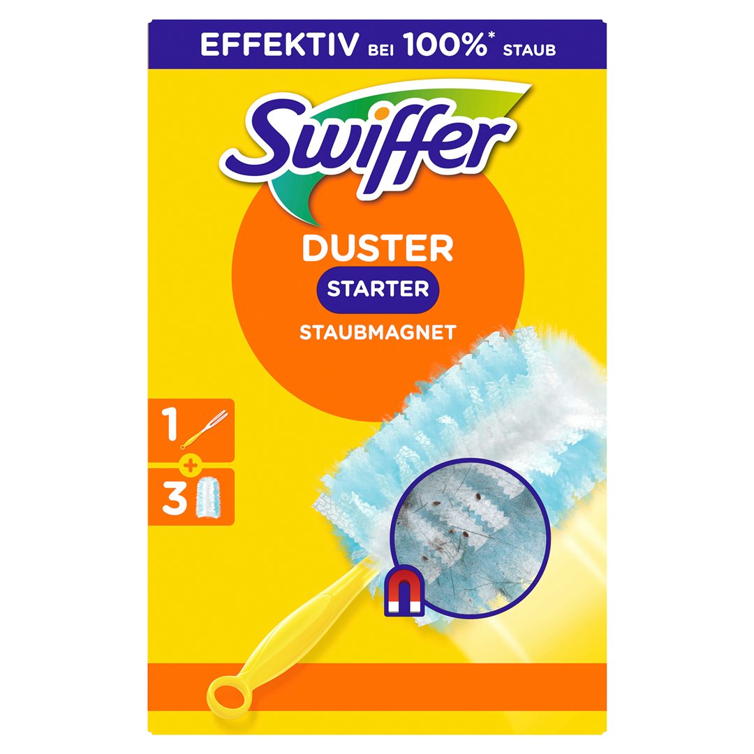 Swiffer Staubmagnet Starterset Griff + 3 Tücher