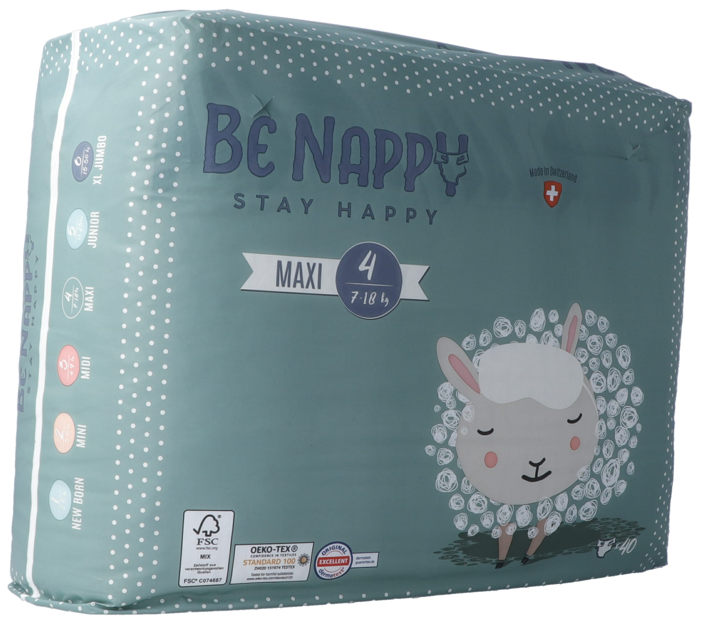 BE NAPPY Windeln Gr4 7-18kg Maxi