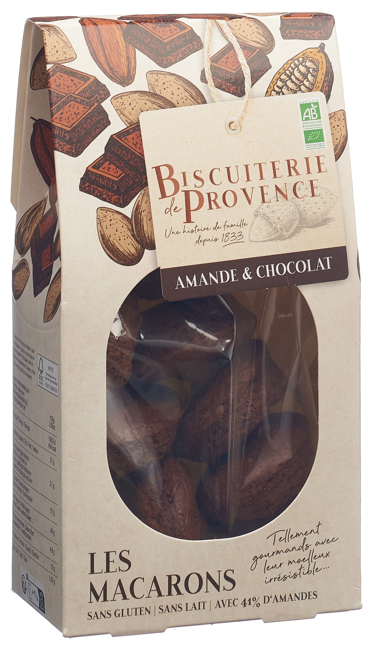 Biscuiterie de Provence Makronen Manl Schokola glutenfrei Bio