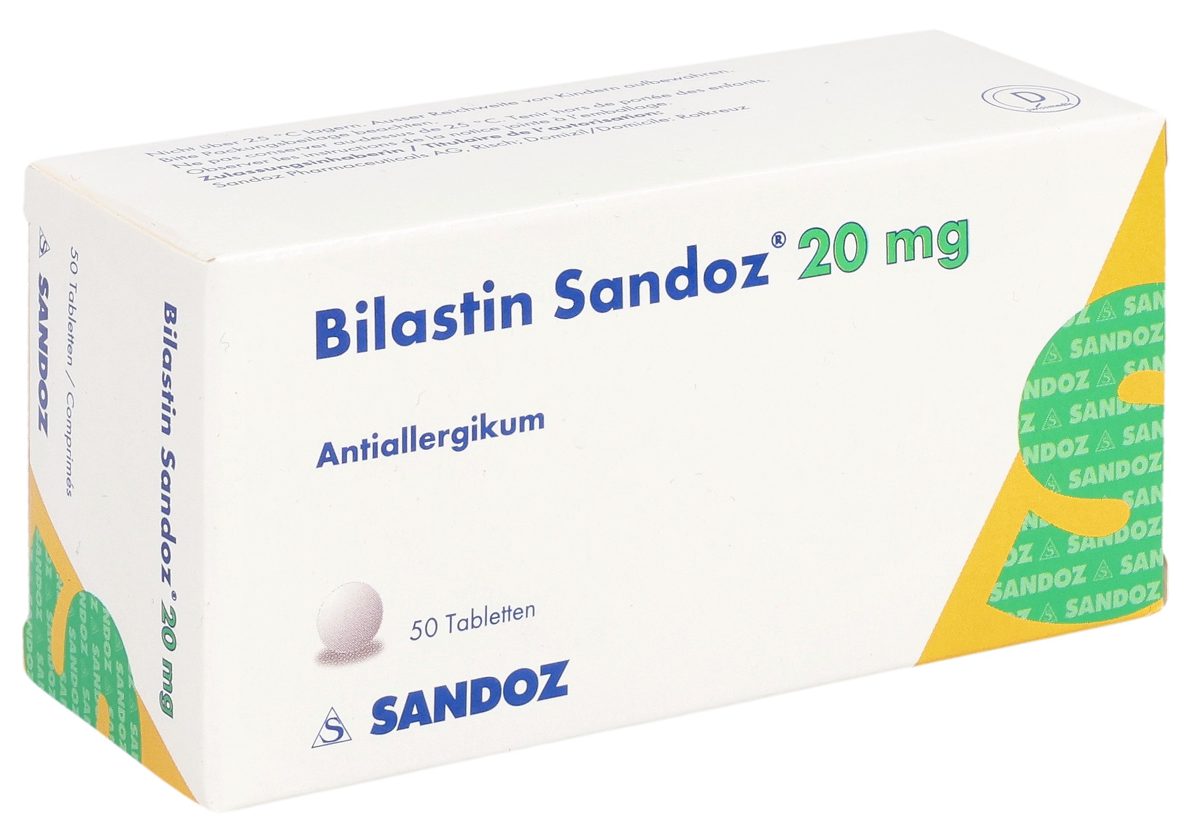 Bilastin Sandoz Tablette 20 mg