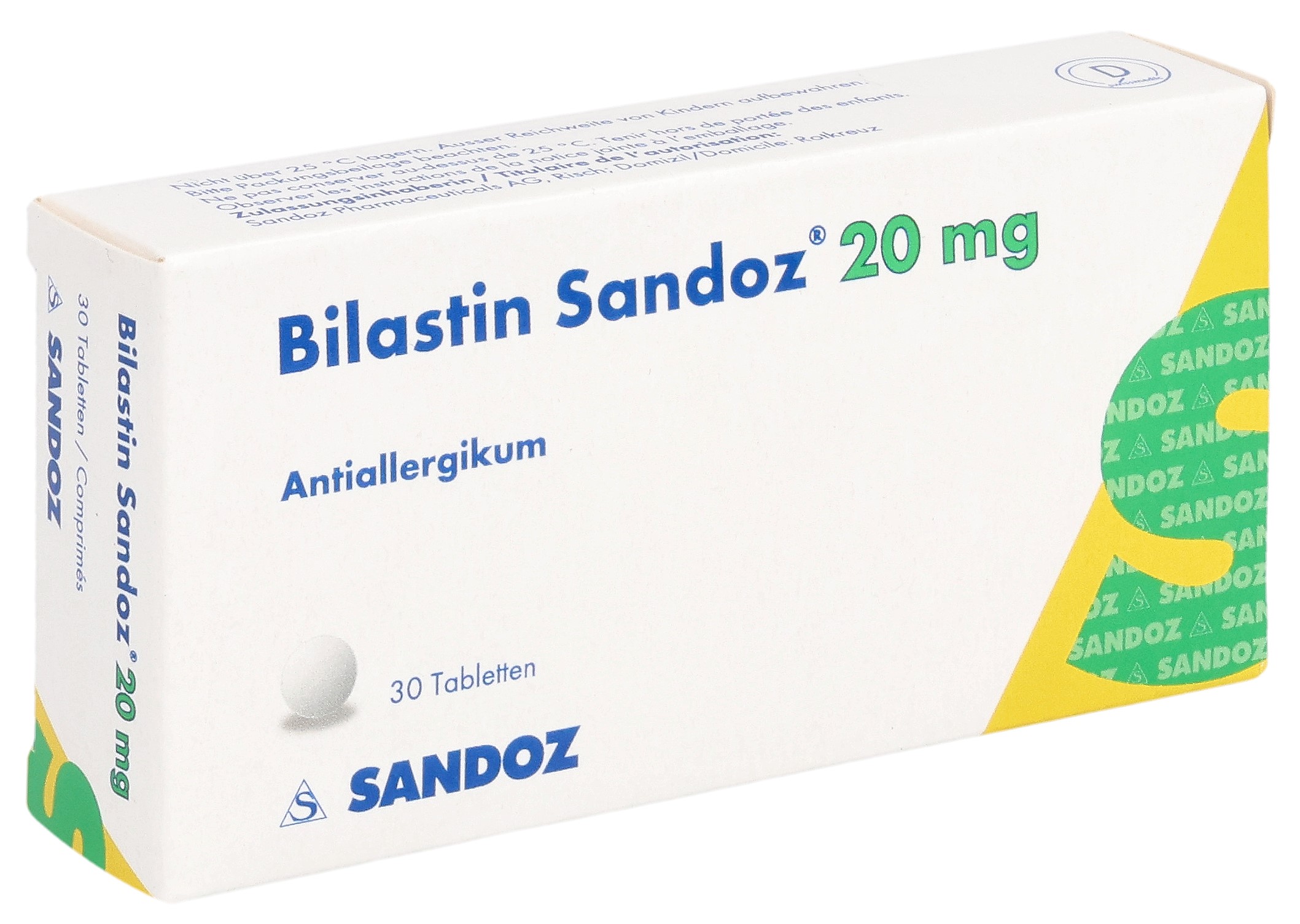 Bilastin Sandoz Tablette 20 mg