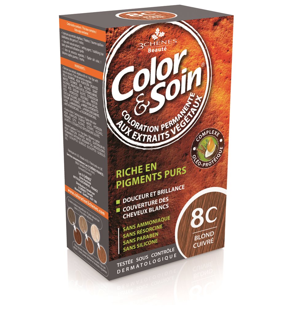 Les Trois Chênes Color & Soin ation 8C blond cuivré