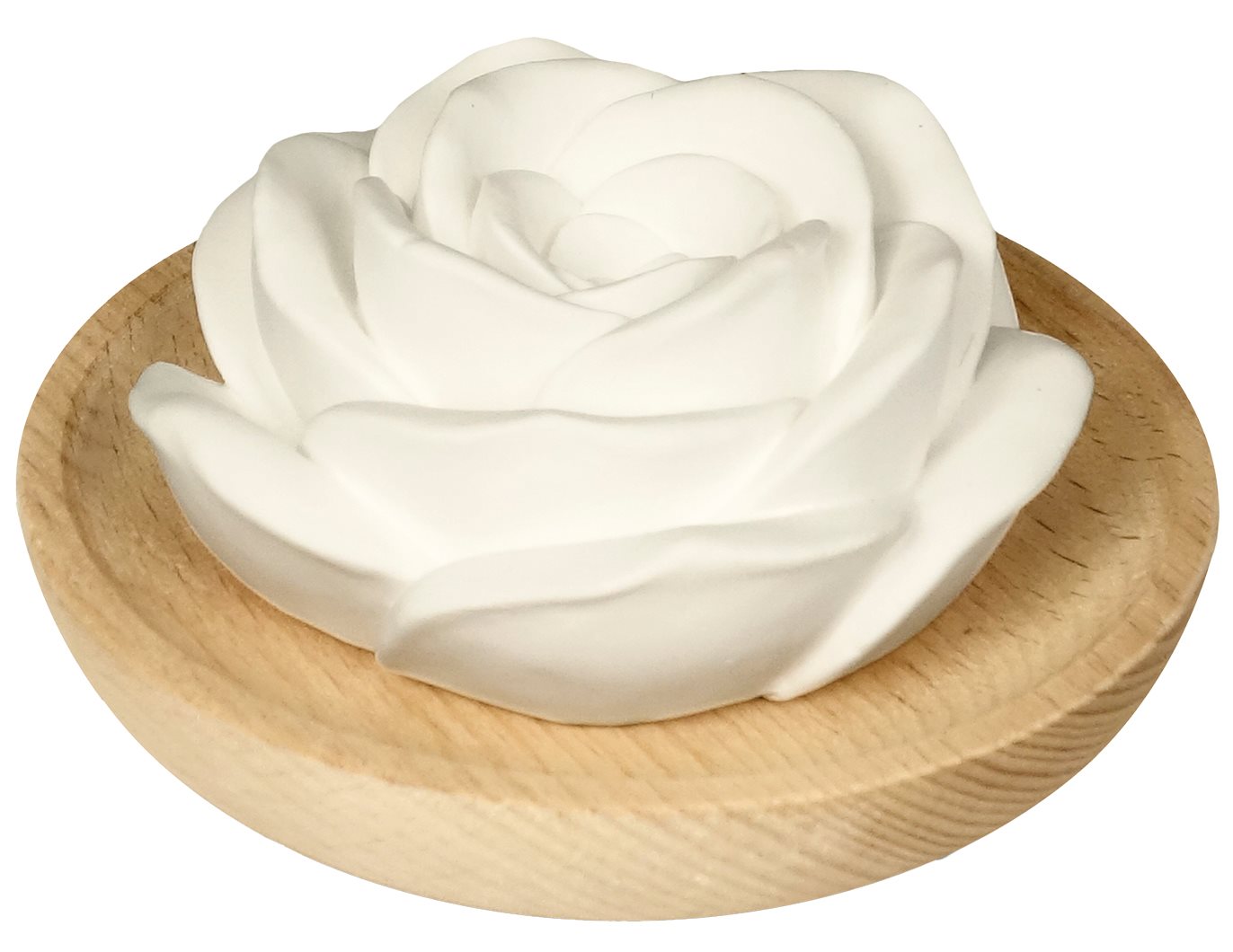 farfalla Duftstein Rose mit Holzteller