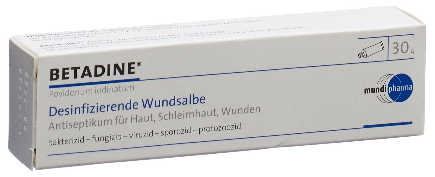 BETADINE desinfizierende Wundsalbe 30 g kaufen bei BENU BETADINE desinfizierende Wundsalbe 30 g kaufen bei BENU