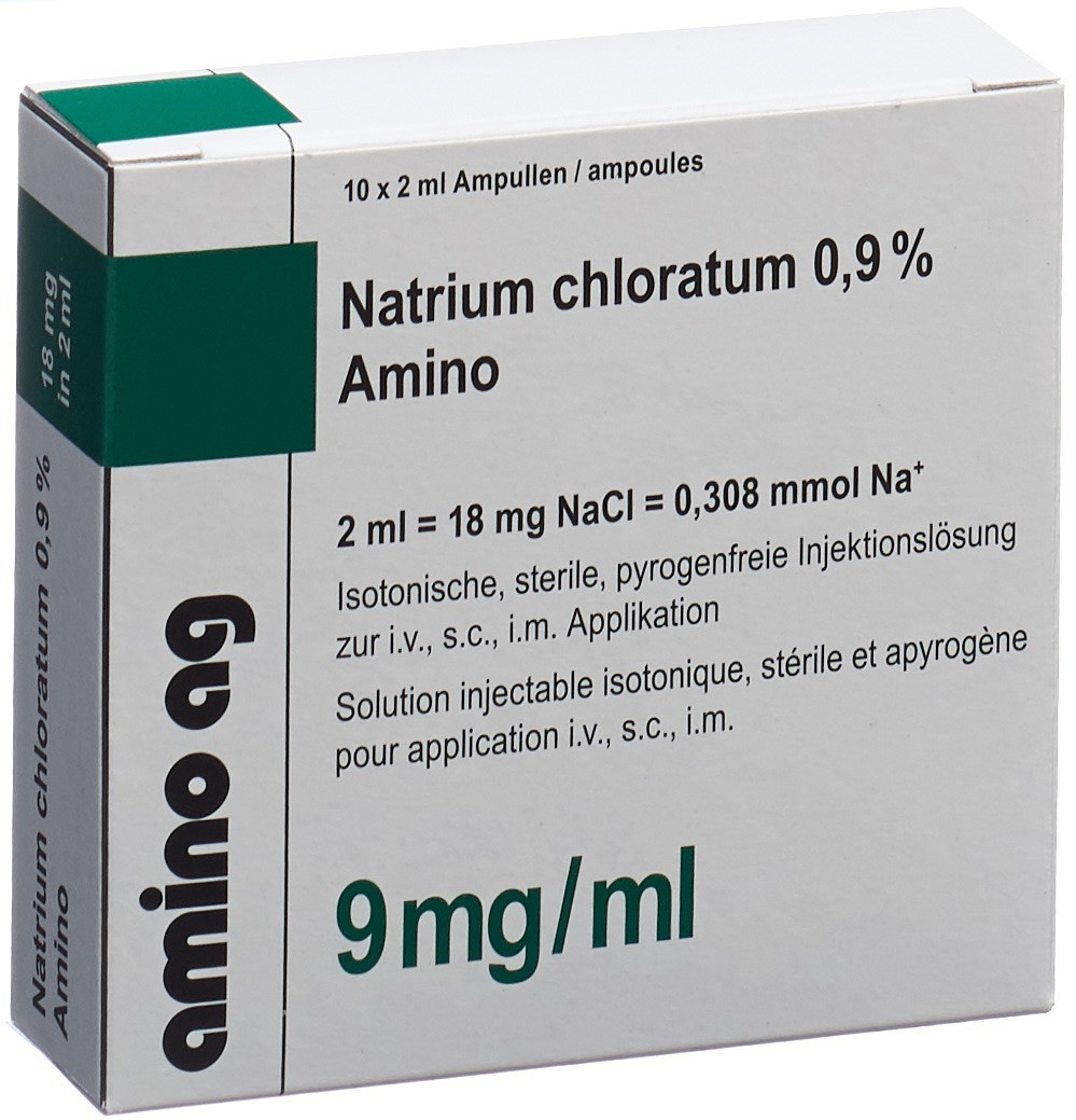 NaCl Amino Inj Lös 0.9 % 2 ml Ampullen Natrium Chloratum