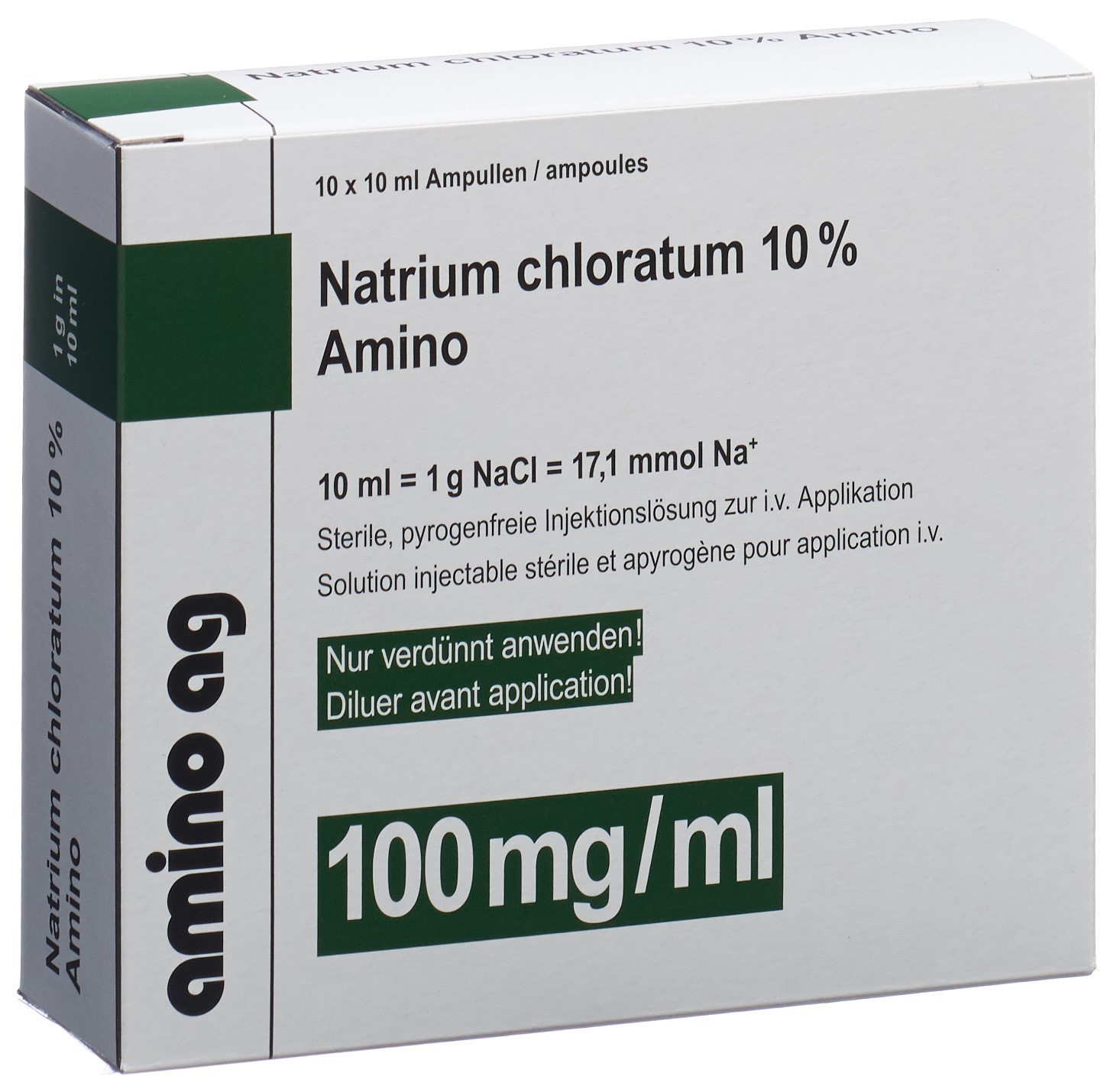 NaCl Amino Inf Konz 10 % 10ml Ampullen Natrium Chloratum