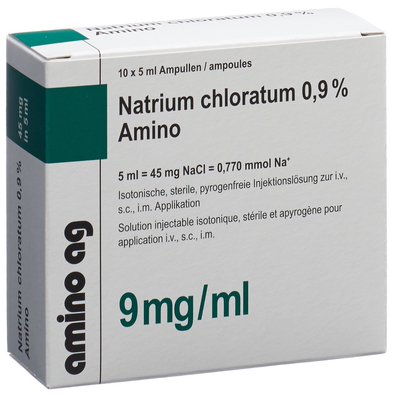 NaCl Amino Inj Lös 0.9 % 5 ml Ampullen Natrium Chloratum