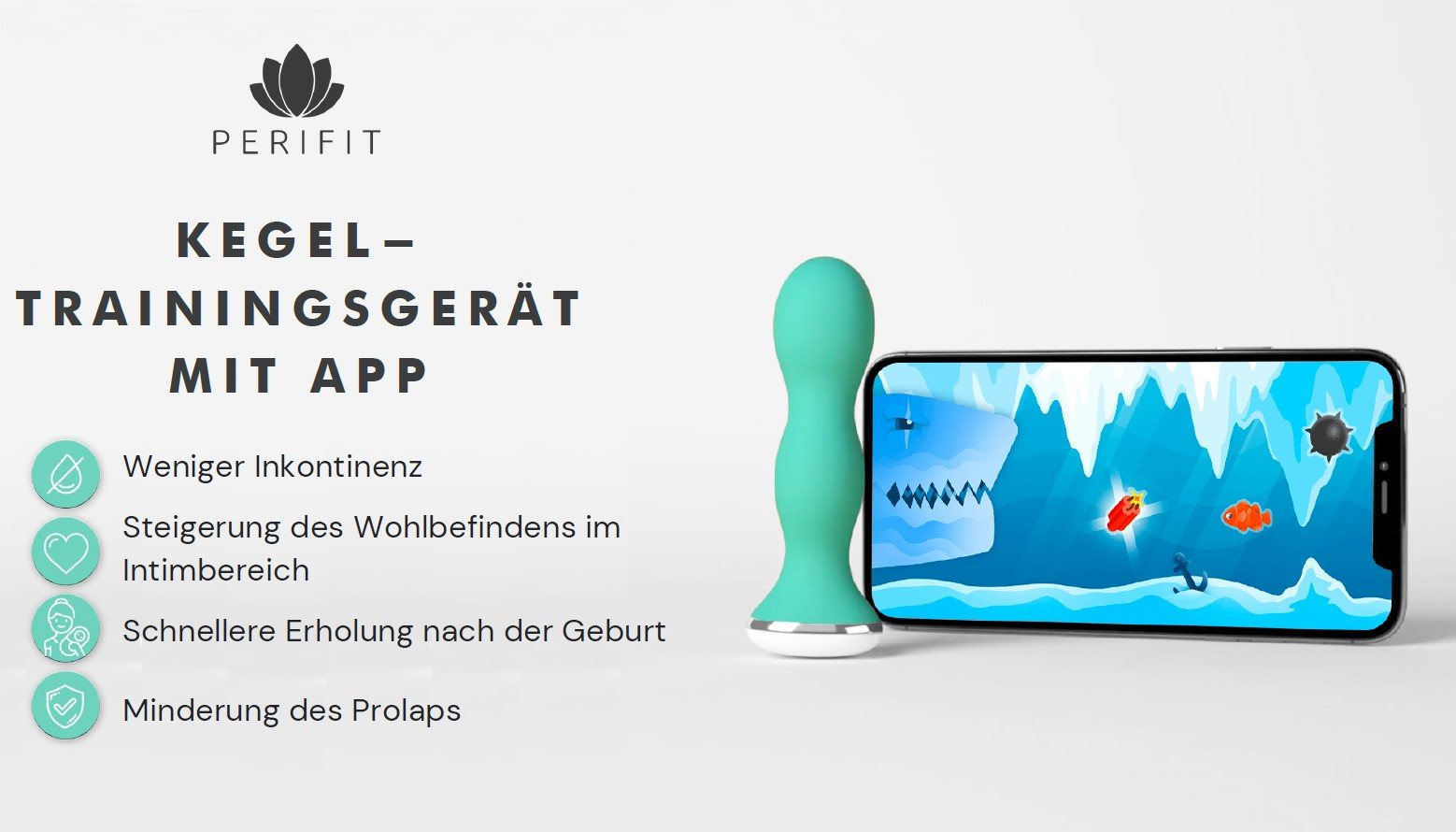PERIFIT Beckenbodentrainer mit App grün