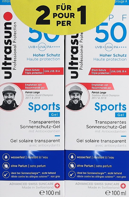 ultrasun Sports Gel SPF 50 Duo