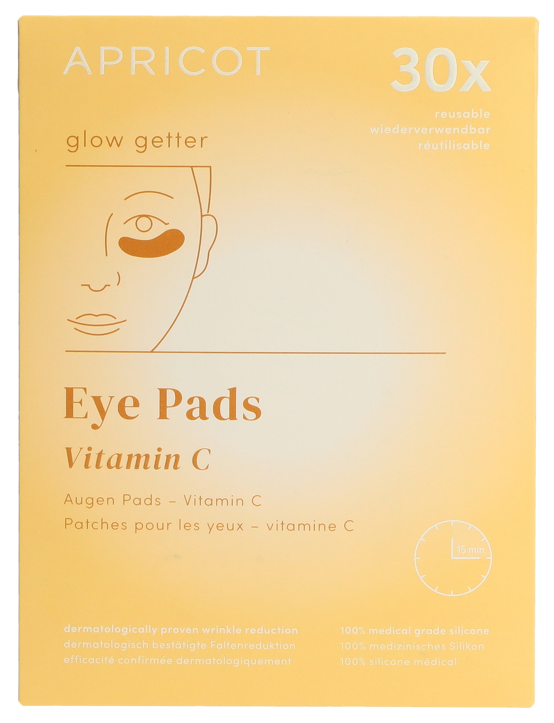 Apricot Augen Pad wiederverwendbar Vitamin C glow better
