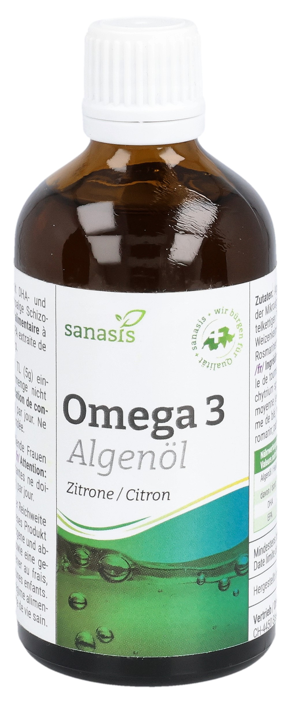 sanasis Omega 3 Algenöl Zitrone