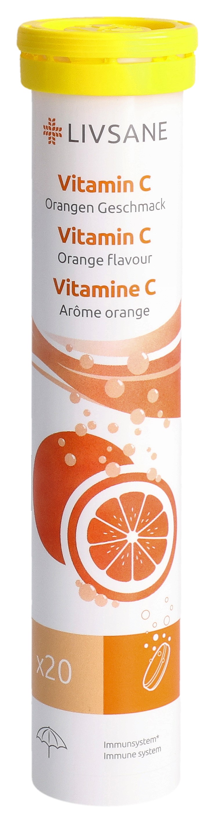LIVSANE Vitamin C Orangen Geschmack 20 Stück | McDrogerie