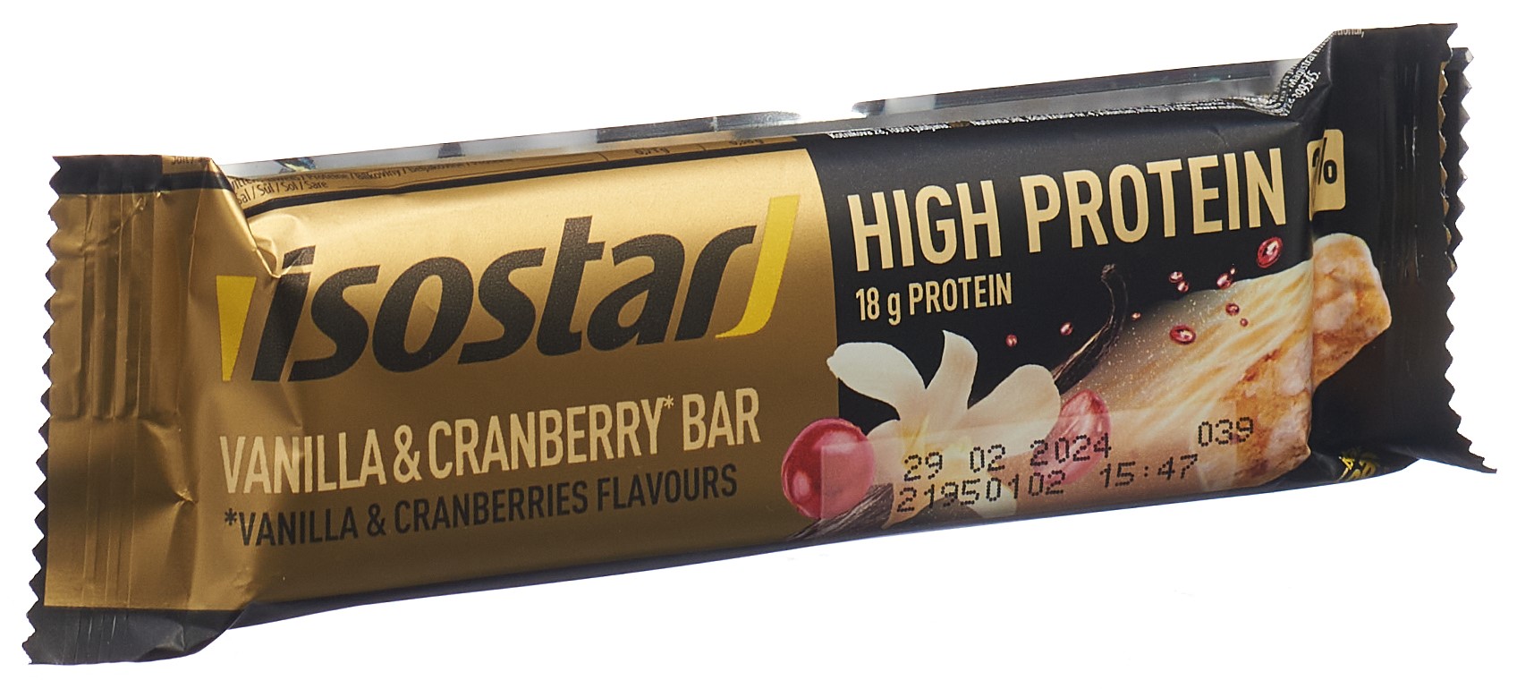 isostar High Protein Riegel Vanilla & Cranberry 55 g | McDrogerie