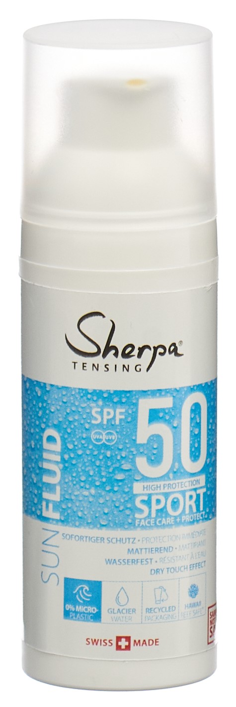 Sherpa TENSING Sonnen Fluid SPF50 Sport: Produktbild
