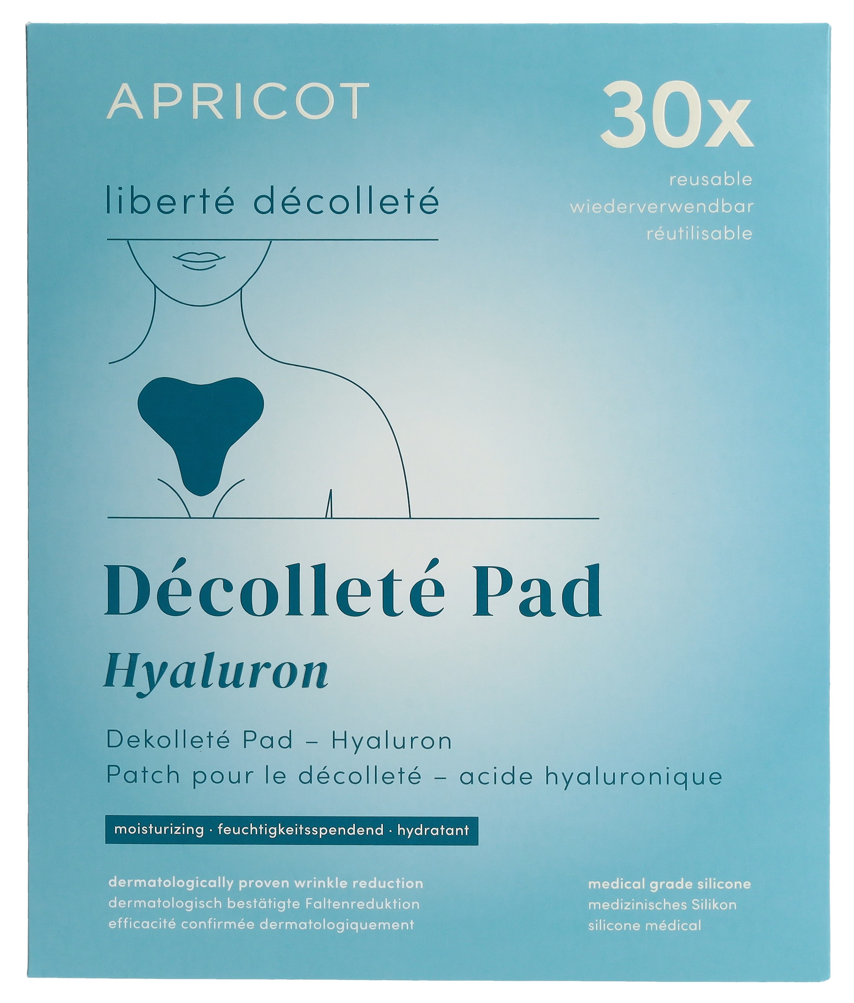 Apricot Dekolleté Pad wiederverwendbar Hyaluron: Produktbild