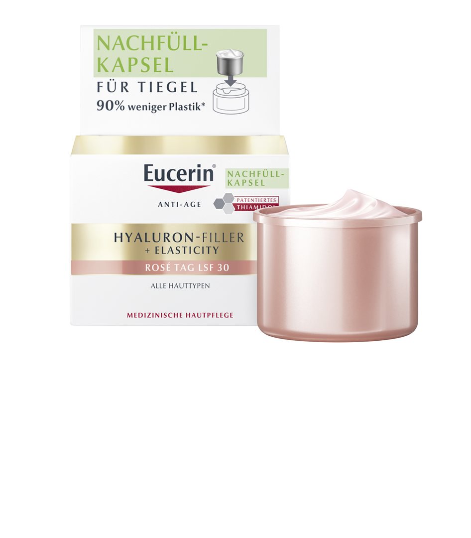 Eucerin HYALURON-FILLER + ELASTICITY Tagespflege Rose LSF30 Refill: Produktbild